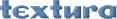 Textura logo: blue gradient wordmark on a black background.